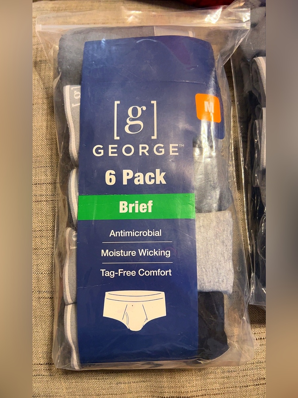 NWT George Men’s Briefs 6-Pack Size M